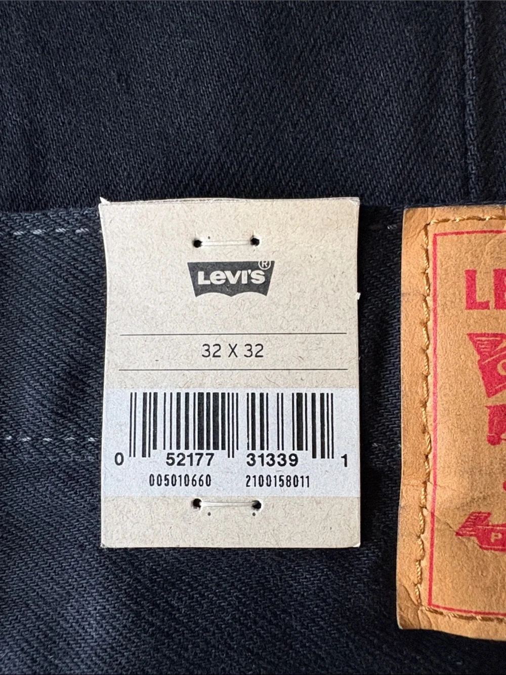 NWT Levi's Men's 501 Straight-Leg Black Jeans